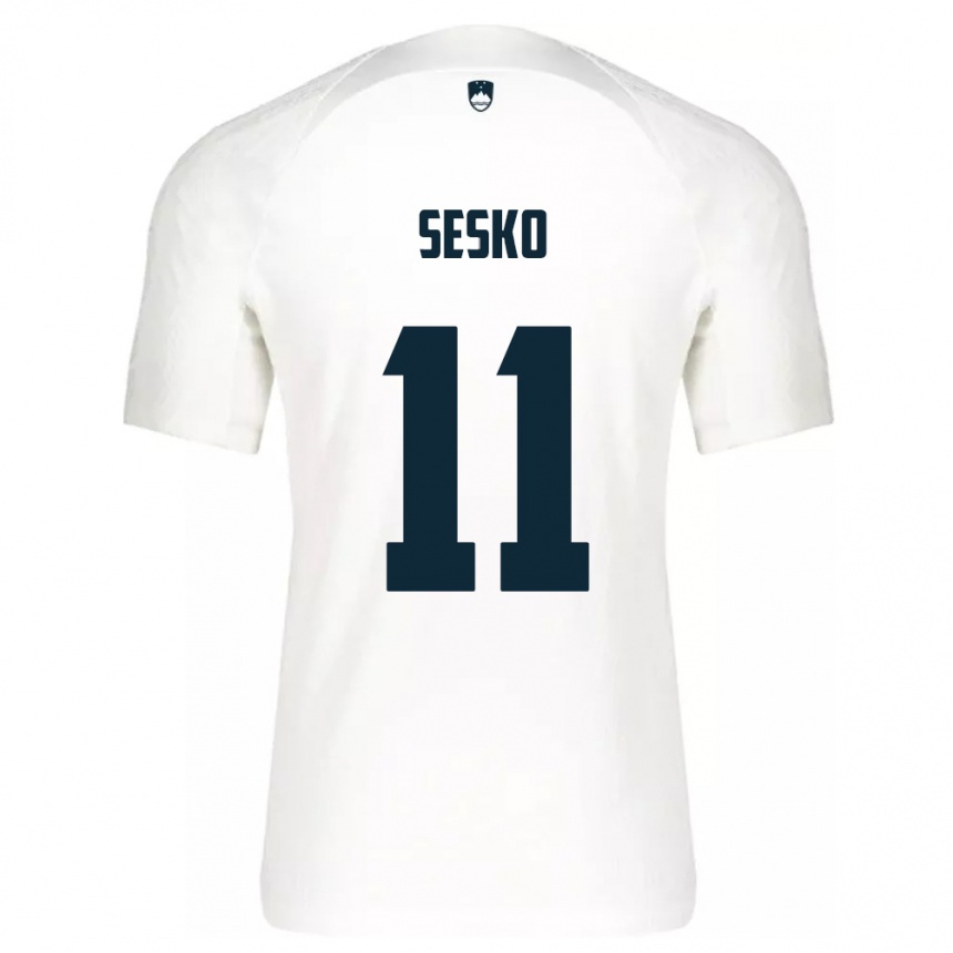 Kids Football Slovenia Benjamin Sesko #11 White Home Jersey 24-26 T-Shirt Australia