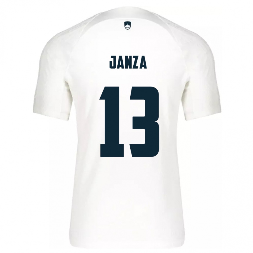 Kids Football Slovenia Erik Janza #13 White Home Jersey 24-26 T-Shirt Australia