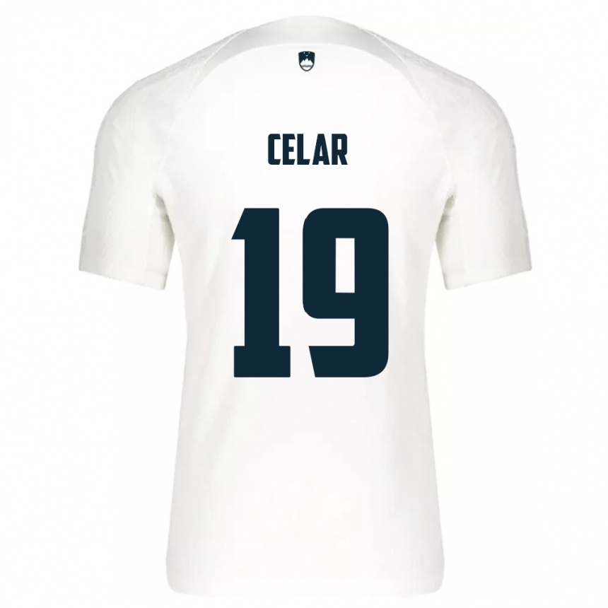 Kids Football Slovenia Zan Celar #19 White Home Jersey 24-26 T-Shirt Australia