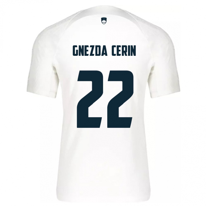 Kids Football Slovenia Adam Gnezda Cerin #22 White Home Jersey 24-26 T-Shirt Australia