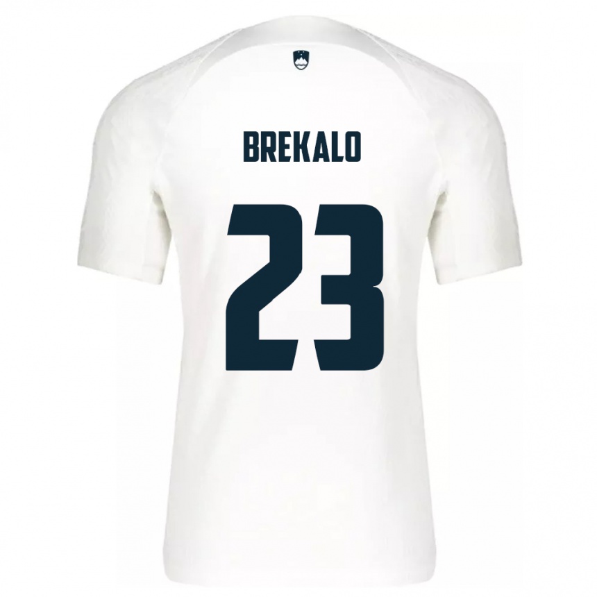 Kids Football Slovenia David Brekalo #23 White Home Jersey 24-26 T-Shirt Australia