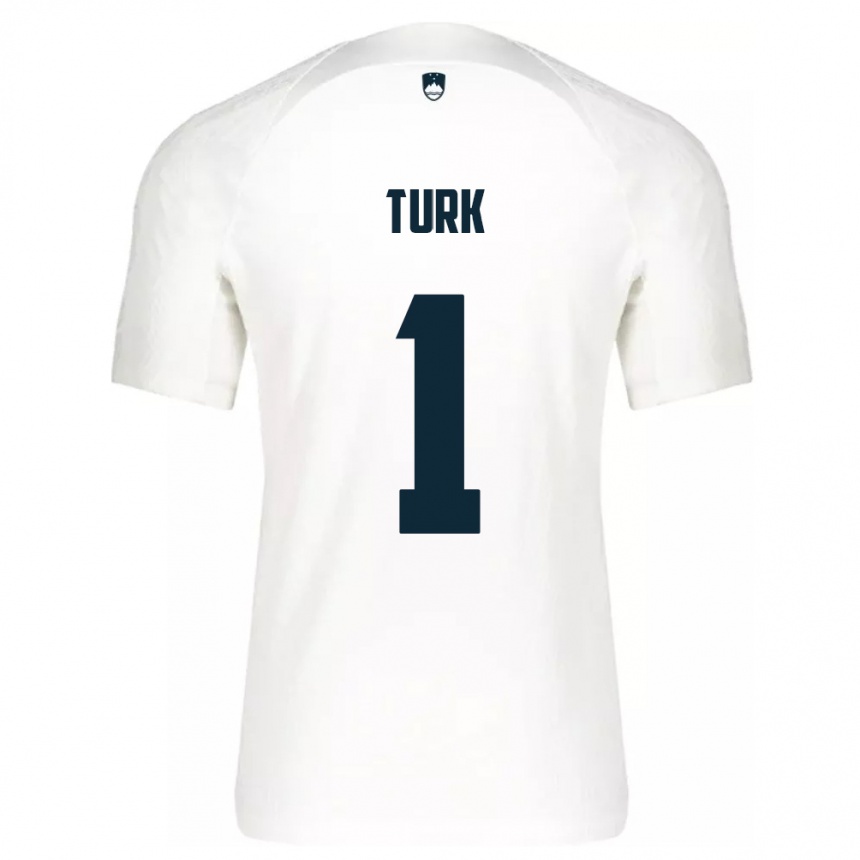 Kids Football Slovenia Martin Turk #1 White Home Jersey 24-26 T-Shirt Australia