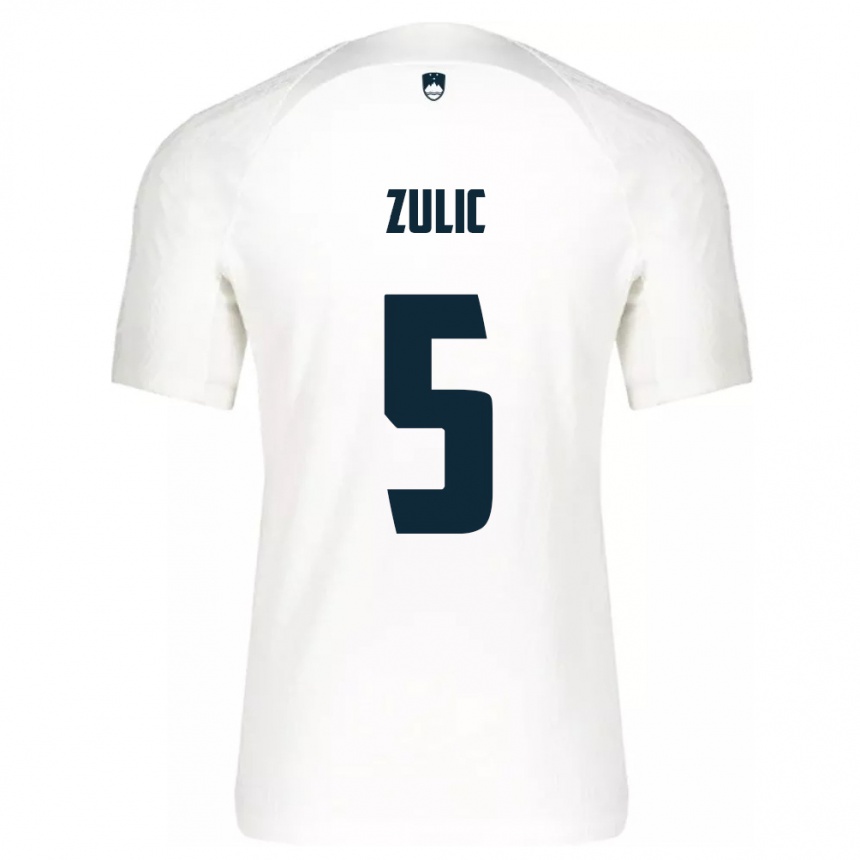 Kids Football Slovenia Anel Zulic #5 White Home Jersey 24-26 T-Shirt Australia