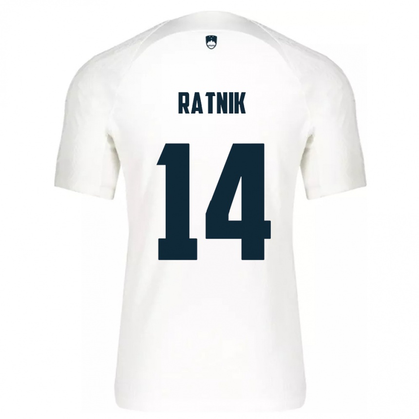 Kids Football Slovenia Marcel Ratnik #14 White Home Jersey 24-26 T-Shirt Australia