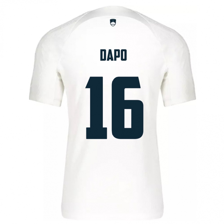 Kids Football Slovenia Jan Dapo #16 White Home Jersey 24-26 T-Shirt Australia