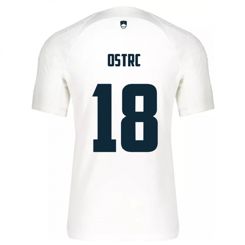 Kids Football Slovenia Enrik Ostrc #18 White Home Jersey 24-26 T-Shirt Australia