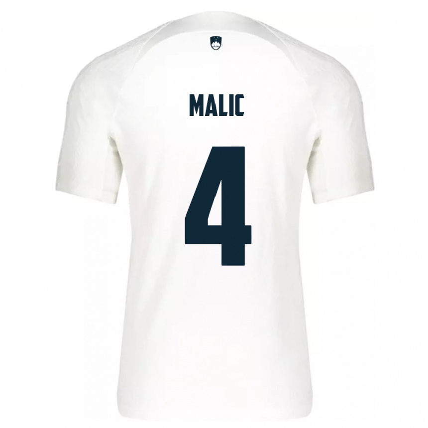 Kids Football Slovenia Arjan Malic #4 White Home Jersey 24-26 T-Shirt Australia