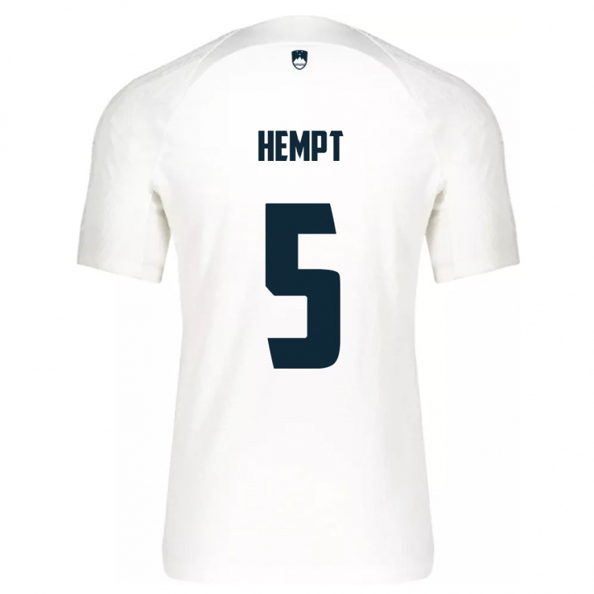 Kids Football Slovenia Lukas Hempt #5 White Home Jersey 24-26 T-Shirt Australia