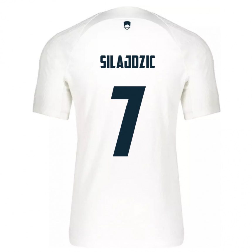 Kids Football Slovenia Riad Silajdzic #7 White Home Jersey 24-26 T-Shirt Australia