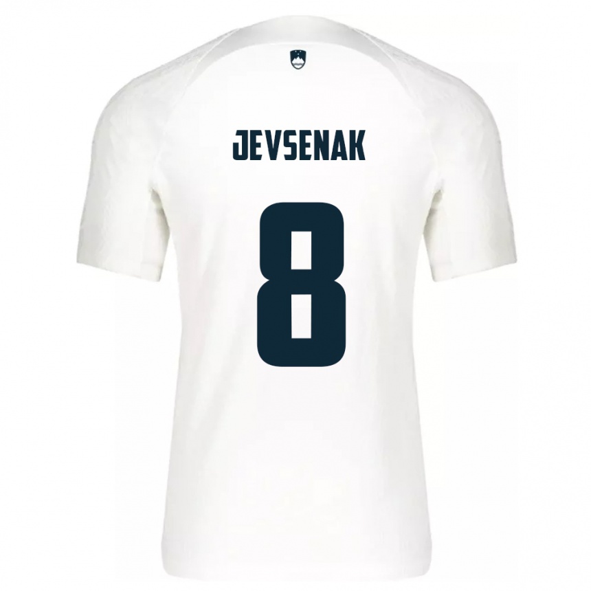 Kids Football Slovenia Florjan Jevsenak #8 White Home Jersey 24-26 T-Shirt Australia