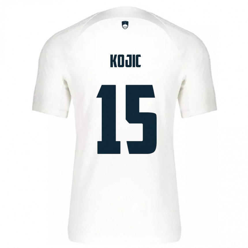 Kids Football Slovenia Dino Kojic #15 White Home Jersey 24-26 T-Shirt Australia