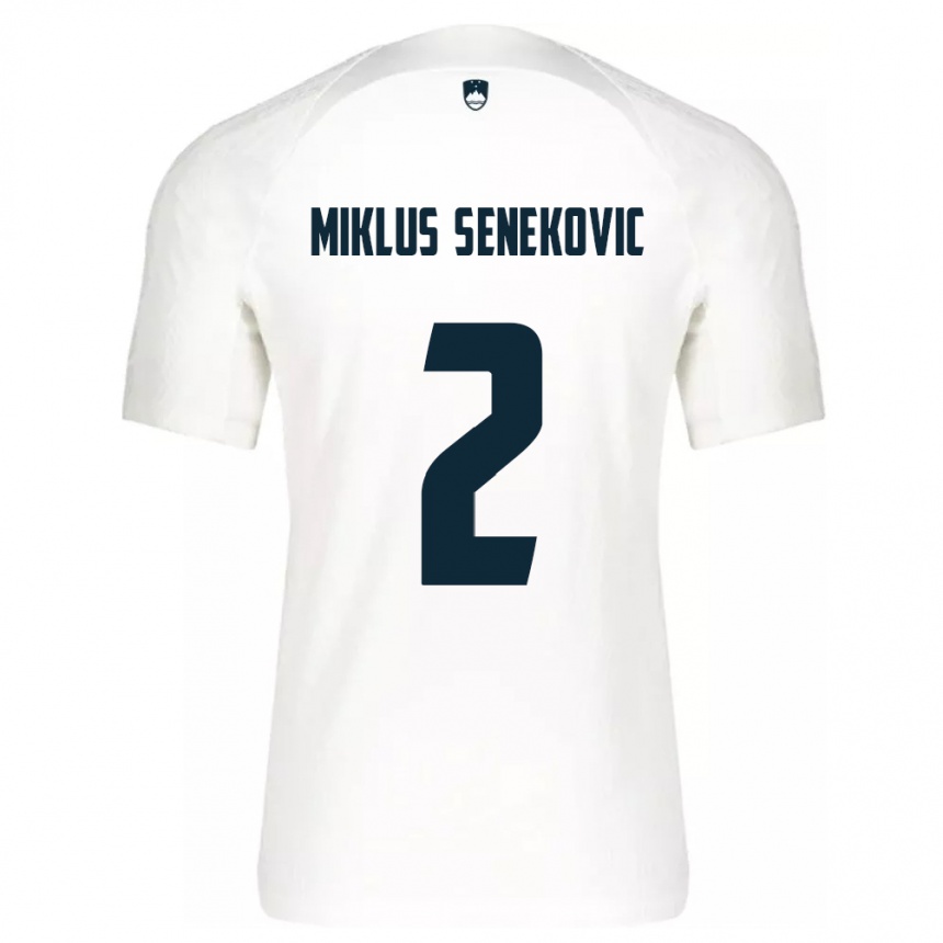 Kids Football Slovenia Gal Miklus Senekovic #2 White Home Jersey 24-26 T-Shirt Australia