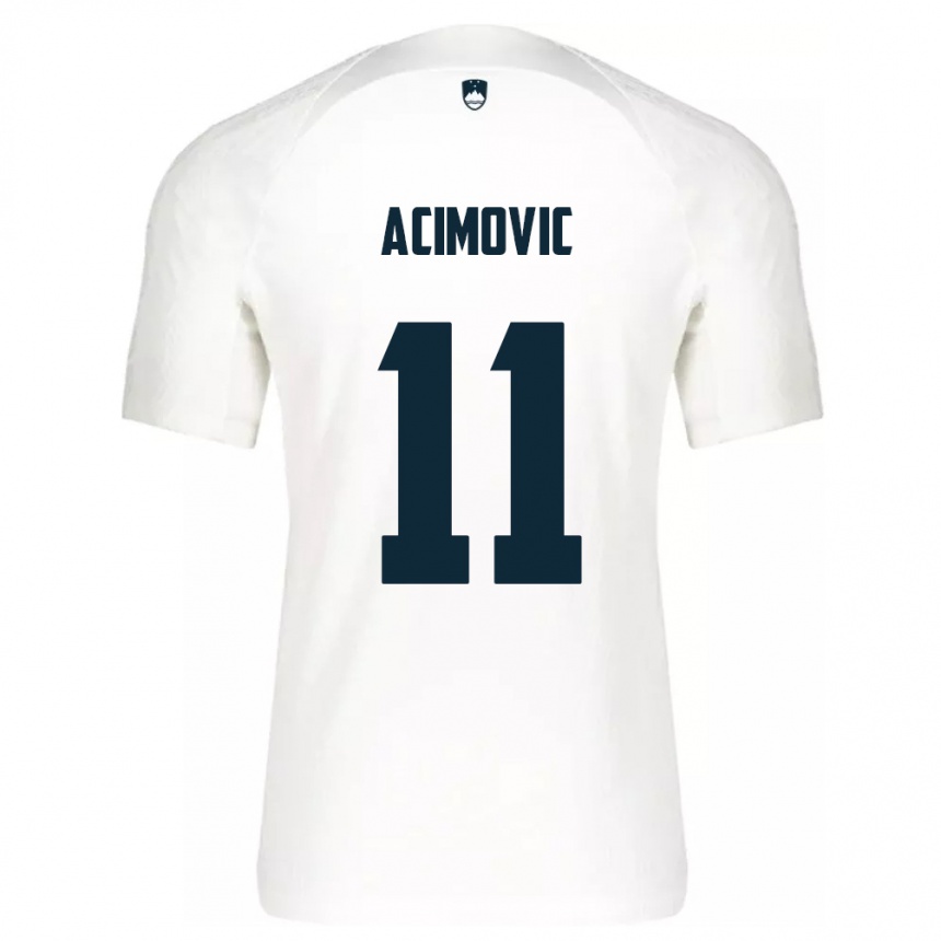 Kids Football Slovenia Mateo Acimovic #11 White Home Jersey 24-26 T-Shirt Australia