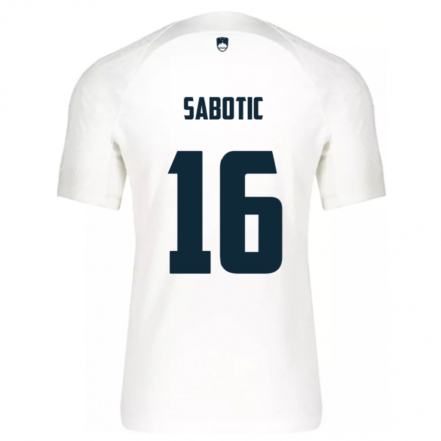 Kids Football Slovenia Tais Sabotic #16 White Home Jersey 24-26 T-Shirt Australia