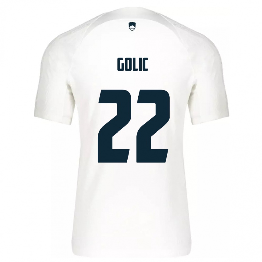 Kids Football Slovenia Tilen Golic #22 White Home Jersey 24-26 T-Shirt Australia