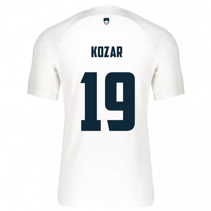 Kids Football Slovenia Kristjan Kozar #19 White Home Jersey 24-26 T-Shirt Australia