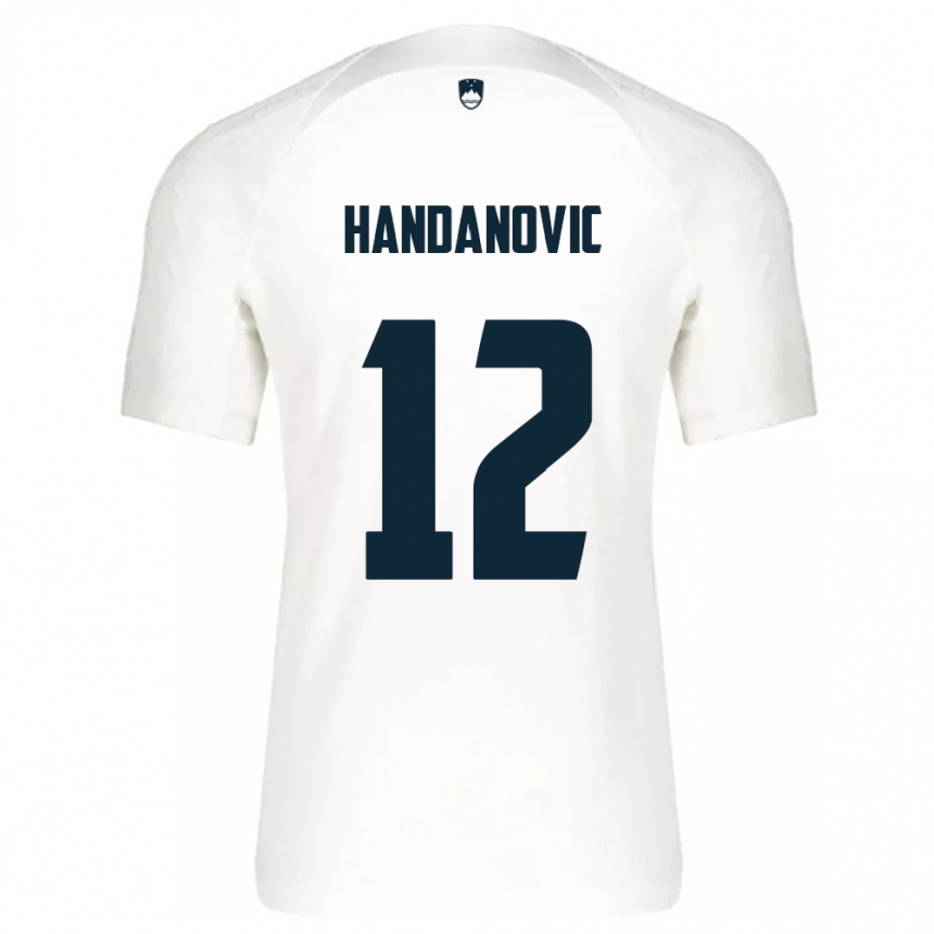 Kids Football Slovenia Tanej Handanovic #12 White Home Jersey 24-26 T-Shirt Australia