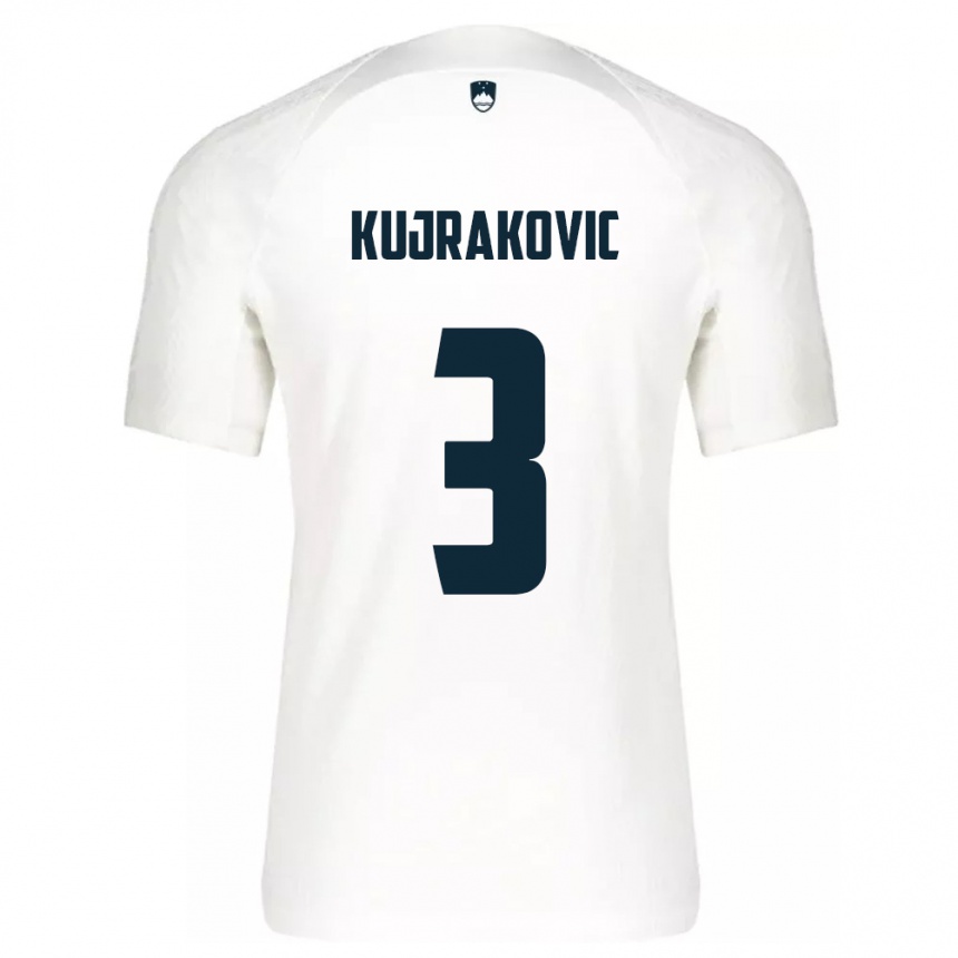 Kids Football Slovenia Minel Kujrakovic #3 White Home Jersey 24-26 T-Shirt Australia