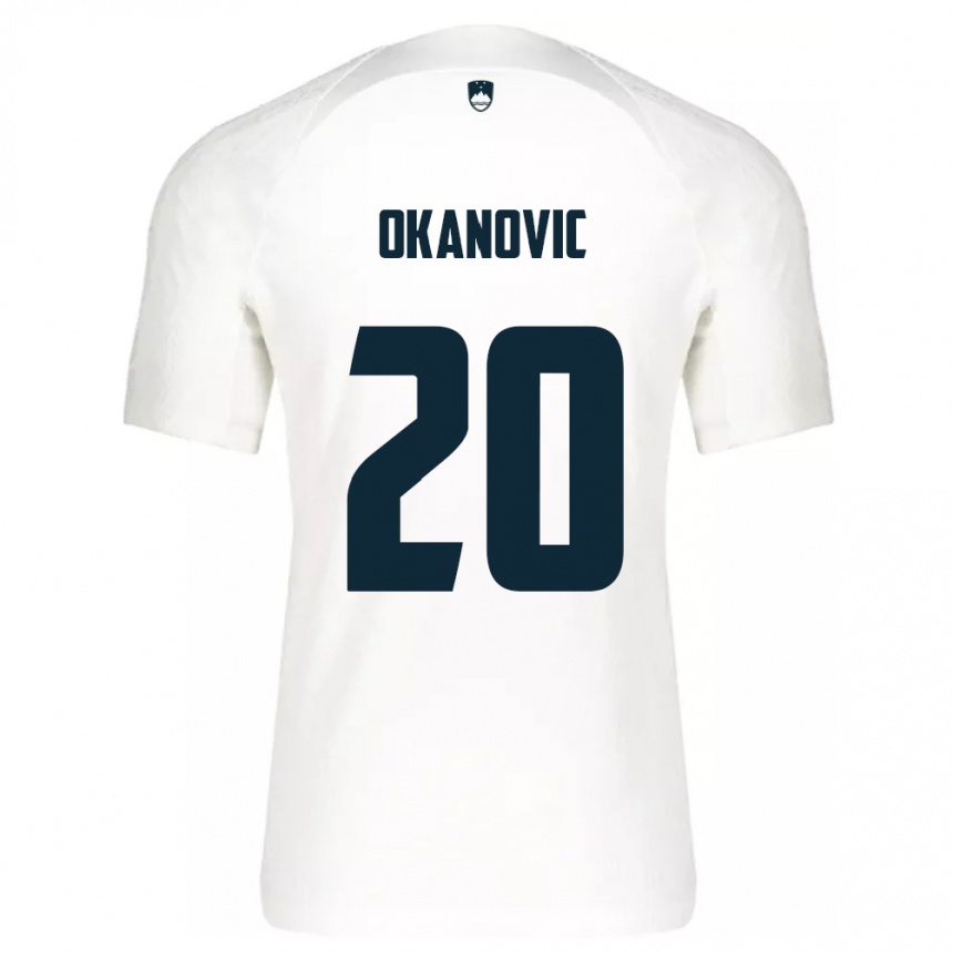 Kids Football Slovenia Deen Okanovic #20 White Home Jersey 24-26 T-Shirt Australia