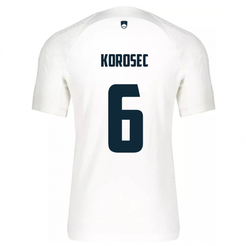 Kids Football Slovenia Kaja Korošec #6 White Home Jersey 24-26 T-Shirt Australia