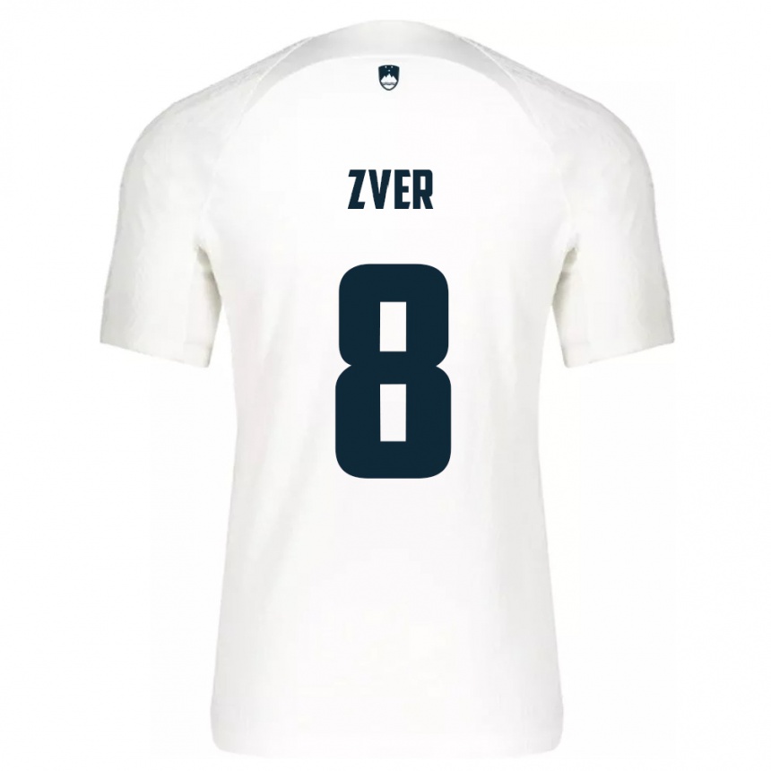 Kids Football Slovenia Mateja Zver #8 White Home Jersey 24-26 T-Shirt Australia