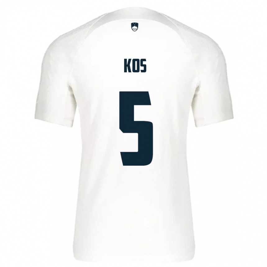 Kids Football Slovenia Evelina Kos #5 White Home Jersey 24-26 T-Shirt Australia