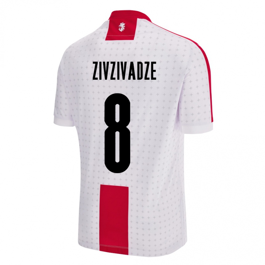 Kids Football Georgia Budu Zivzivadze #8 White Home Jersey 24-26 T-Shirt Australia