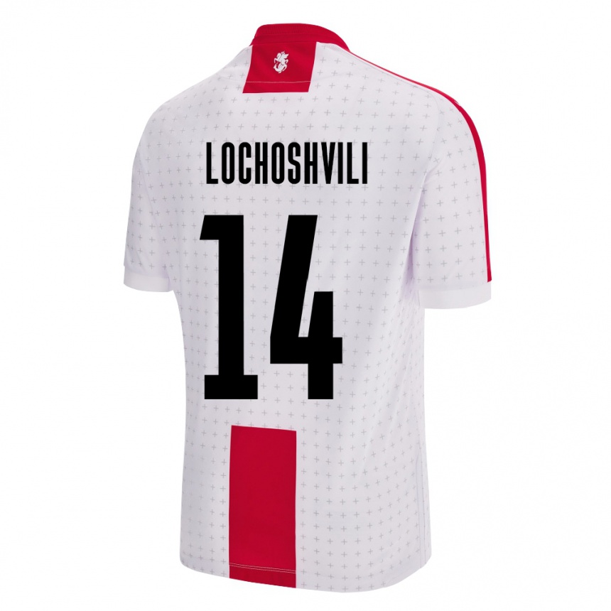 Kids Football Georgia Luka Lochoshvili #14 White Home Jersey 24-26 T-Shirt Australia