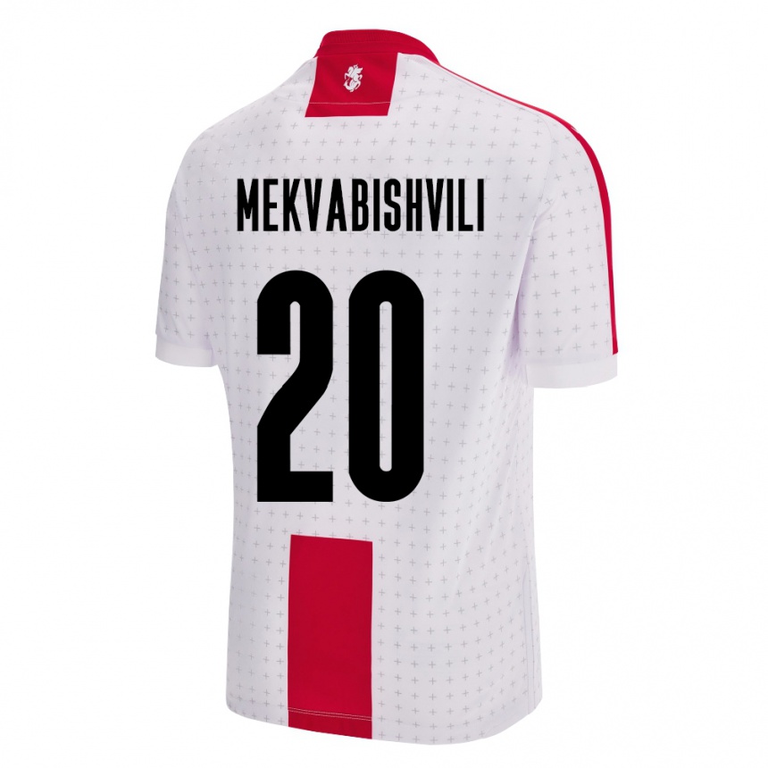 Kids Football Georgia Anzor Mekvabishvili #20 White Home Jersey 24-26 T-Shirt Australia