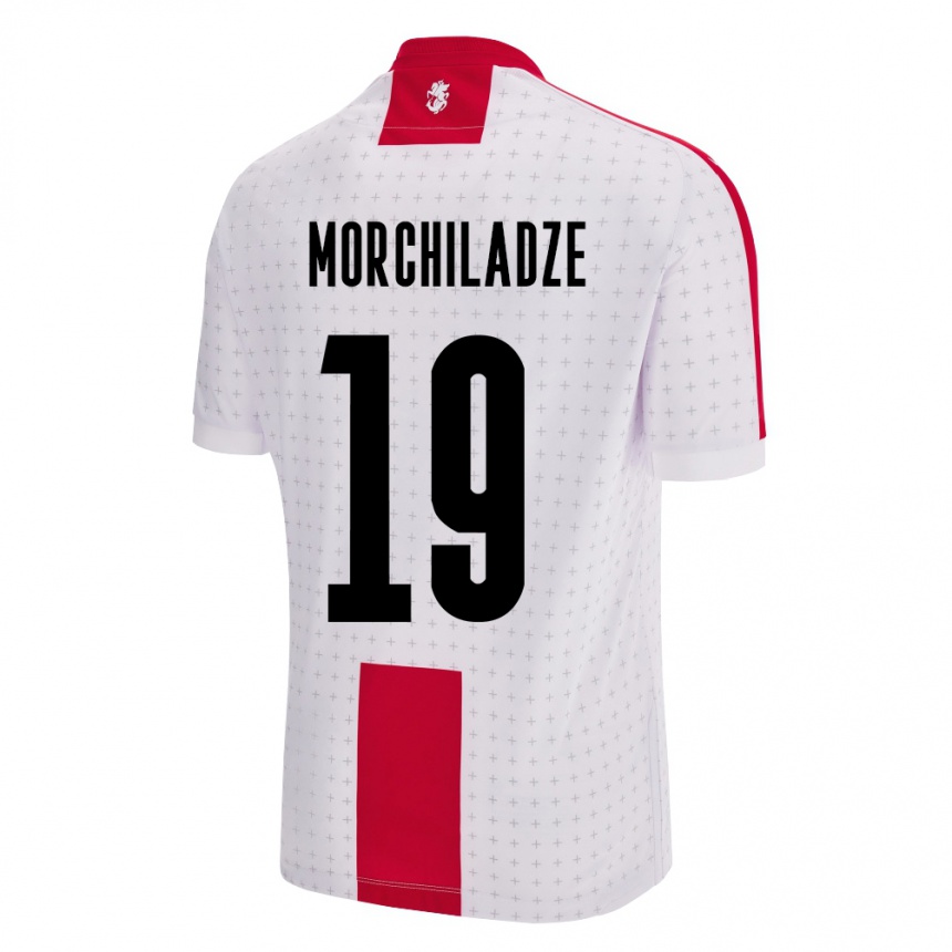 Kids Football Georgia Tornike Morchiladze #19 White Home Jersey 24-26 T-Shirt Australia