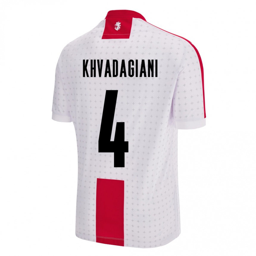 Kids Football Georgia Saba Khvadagiani #4 White Home Jersey 24-26 T-Shirt Australia