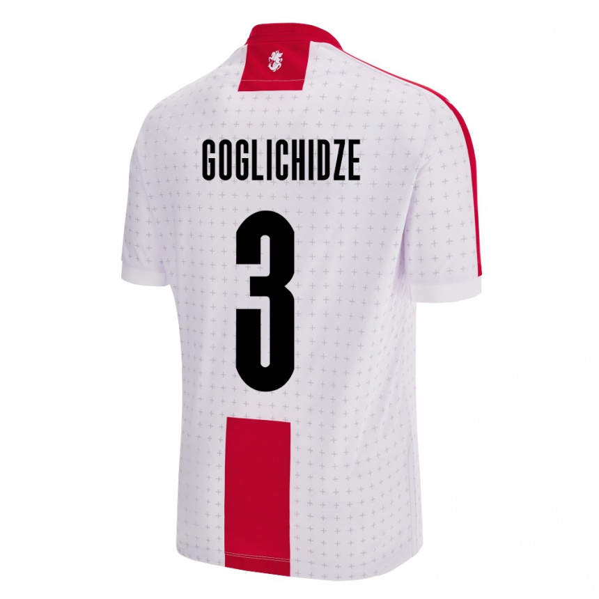 Kids Football Georgia Saba Goglichidze #3 White Home Jersey 24-26 T-Shirt Australia