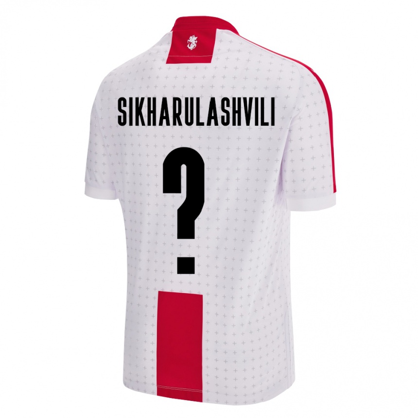 Kids Football Georgia Nika Sikharulashvili #0 White Home Jersey 24-26 T-Shirt Australia