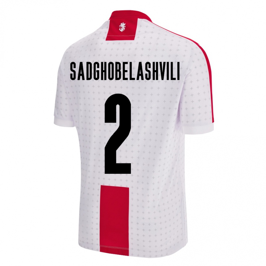 Kids Football Georgia Gela Sadghobelashvili #2 White Home Jersey 24-26 T-Shirt Australia