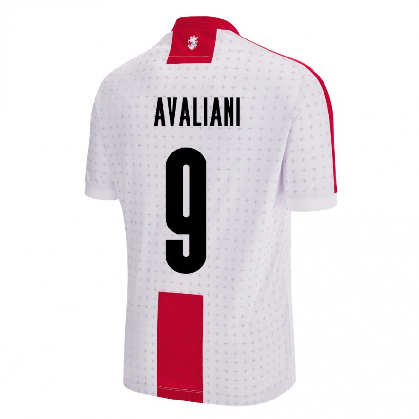 Kids Football Georgia Aleksandre Avaliani #9 White Home Jersey 24-26 T-Shirt Australia