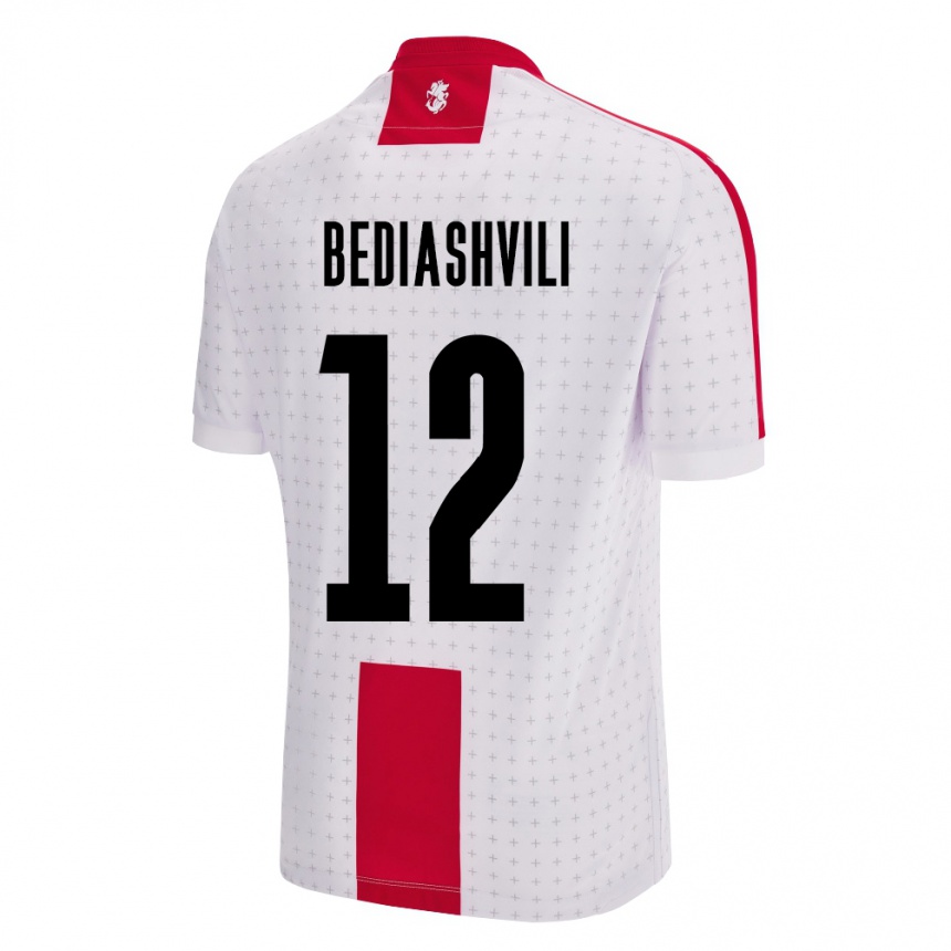 Kids Football Georgia Giorgi Bediashvili #12 White Home Jersey 24-26 T-Shirt Australia