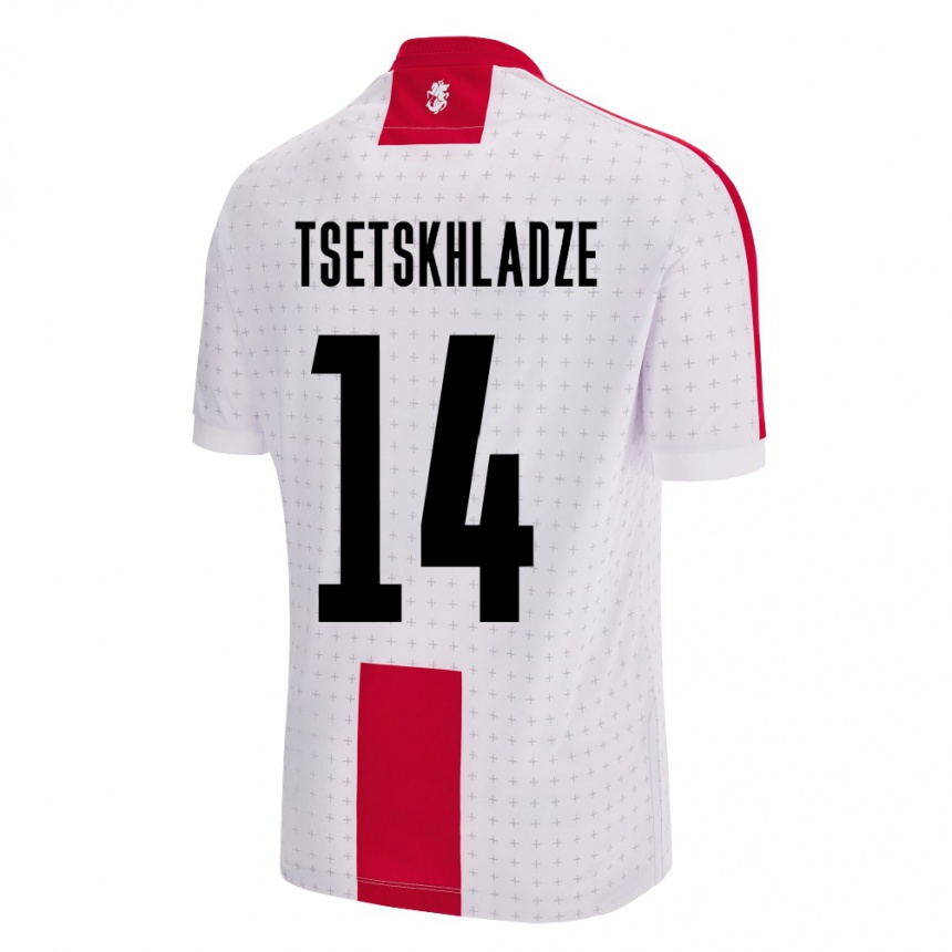 Kids Football Georgia Nikoloz Tsetskhladze #14 White Home Jersey 24-26 T-Shirt Australia