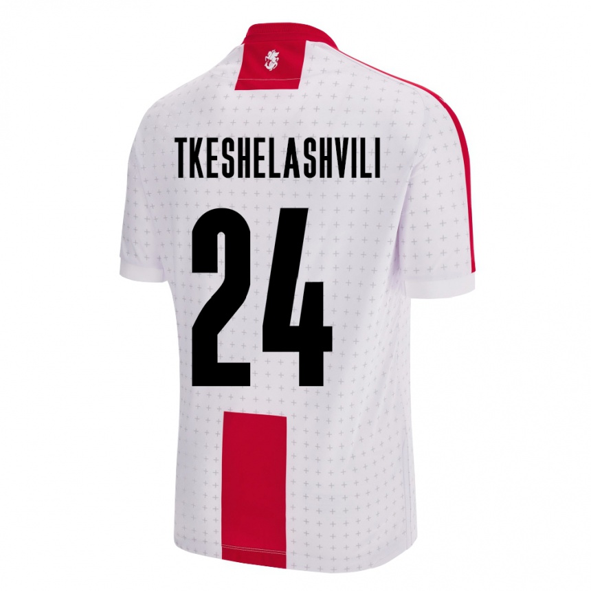 Kids Football Georgia Amiran Tkeshelashvili #24 White Home Jersey 24-26 T-Shirt Australia