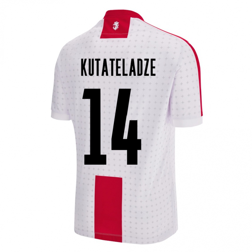 Kids Football Georgia Alexandre Kutateladze #14 White Home Jersey 24-26 T-Shirt Australia