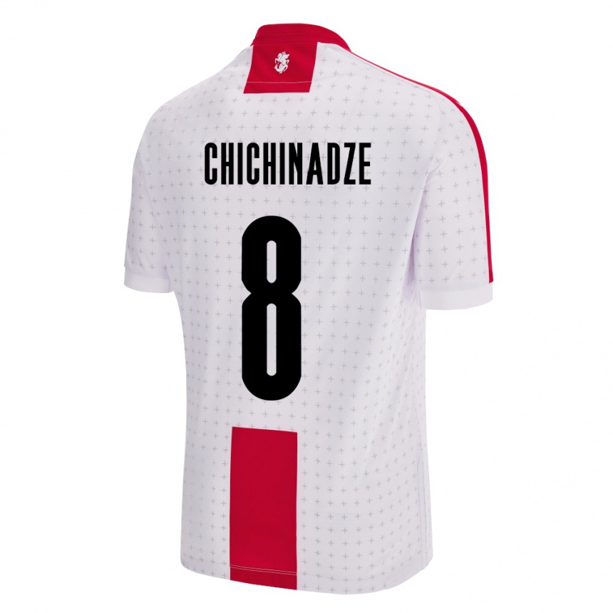 Kids Football Georgia Lela Chichinadze #8 White Home Jersey 24-26 T-Shirt Australia