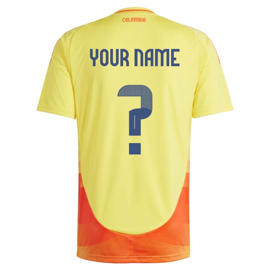 Kids Football Colombia Your Name #0 Yellow Home Jersey 24-26 T-Shirt Australia