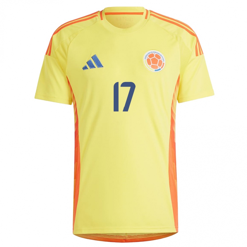 Kids Football Colombia Carolina Arias #17 Yellow Home Jersey 24-26 T-Shirt Australia