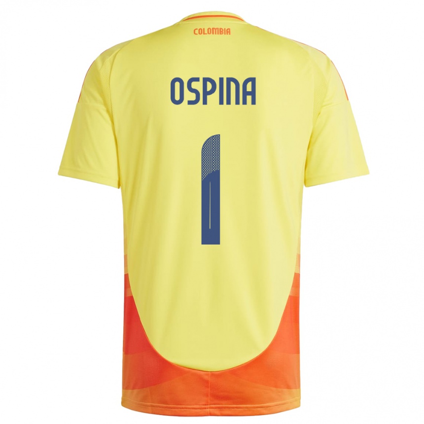 Kids Football Colombia David Ospina #1 Yellow Home Jersey 24-26 T-Shirt Australia