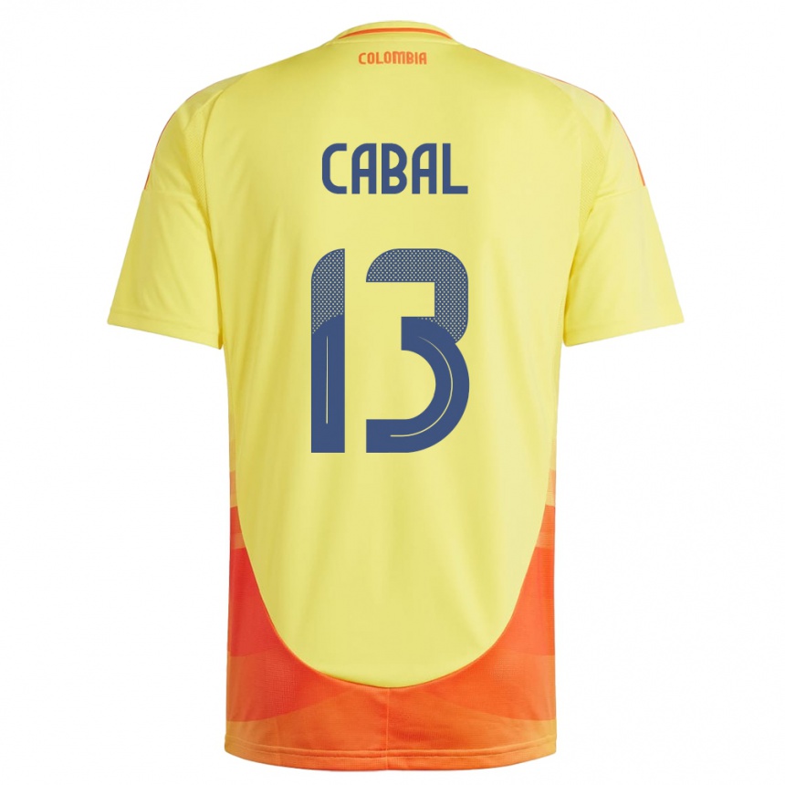 Kids Football Colombia Juan Cabal #13 Yellow Home Jersey 24-26 T-Shirt Australia