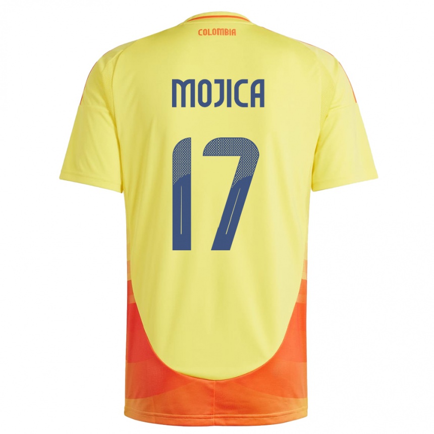 Kids Football Colombia Johan Mojica #17 Yellow Home Jersey 24-26 T-Shirt Australia