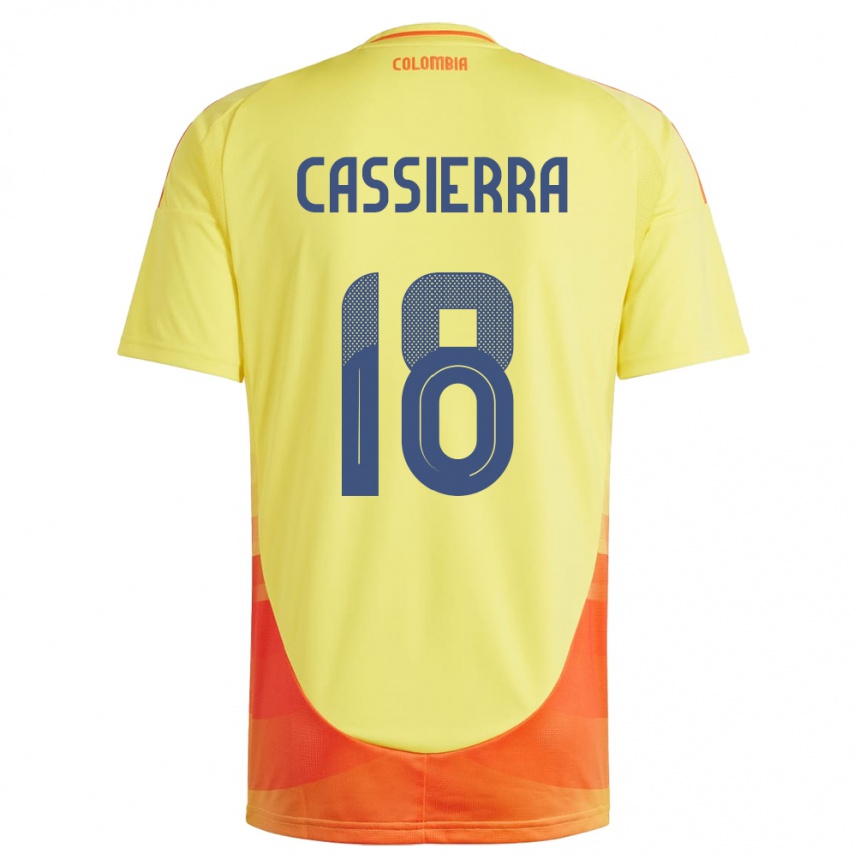 Kids Football Colombia Mateo Cassierra #18 Yellow Home Jersey 24-26 T-Shirt Australia