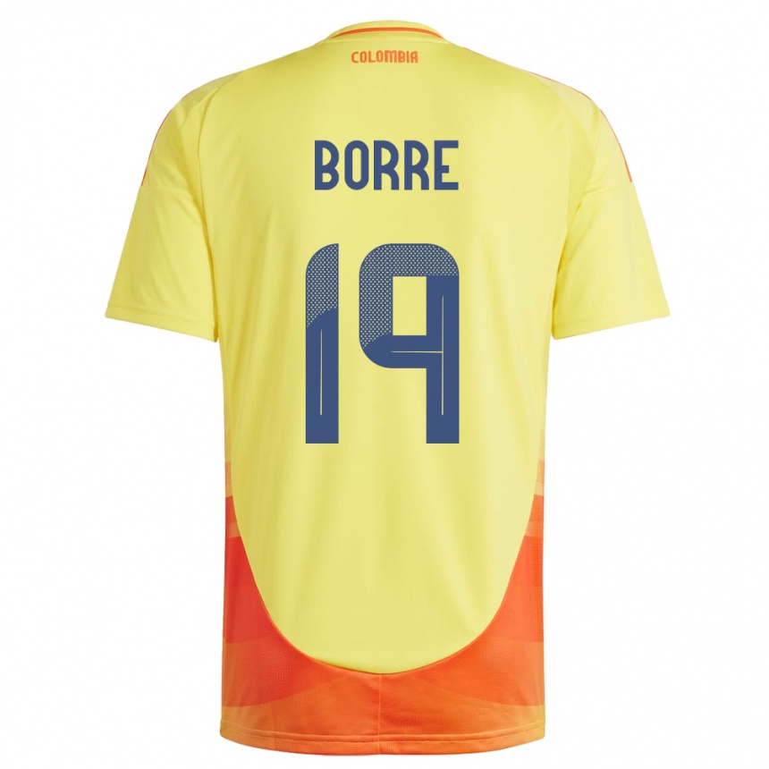 Kids Football Colombia Rafael Borré #19 Yellow Home Jersey 24-26 T-Shirt Australia