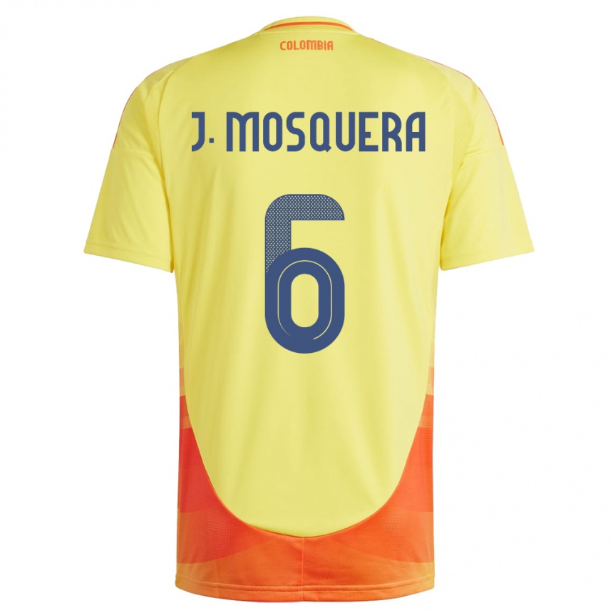 Kids Football Colombia Juan Mosquera #6 Yellow Home Jersey 24-26 T-Shirt Australia