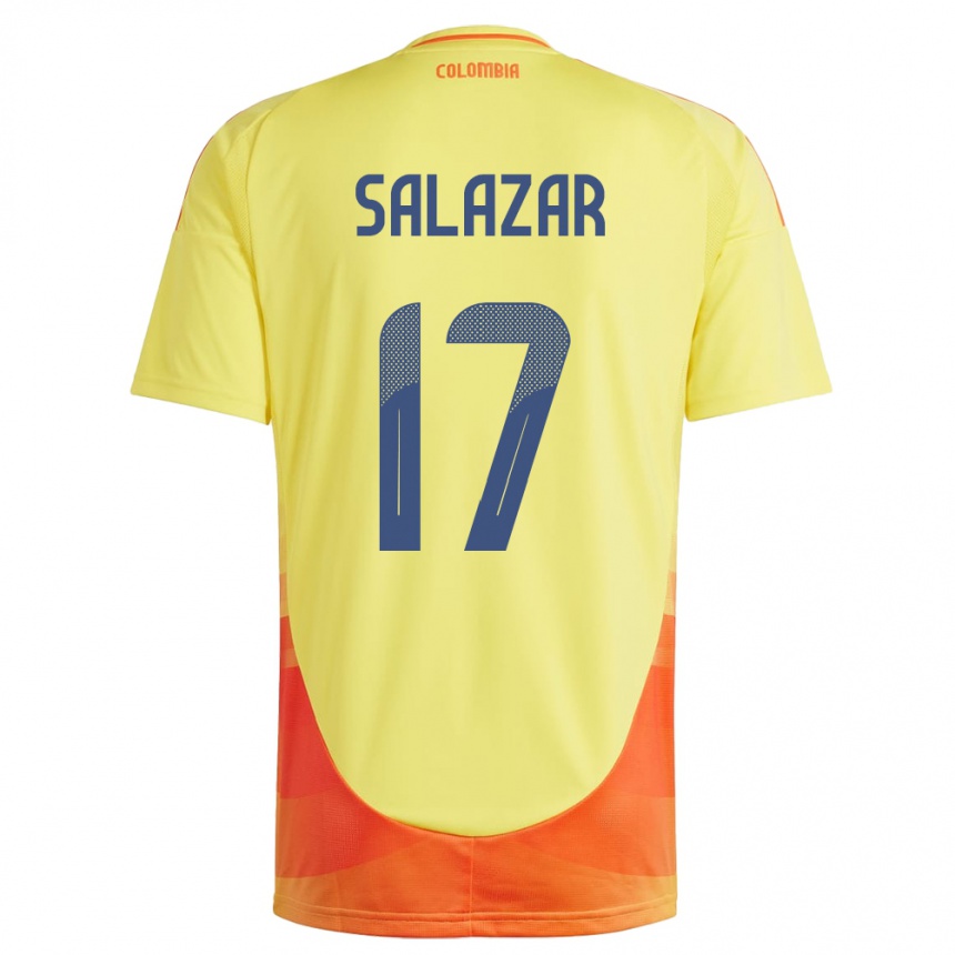 Kids Football Colombia Andrés Salazar #17 Yellow Home Jersey 24-26 T-Shirt Australia