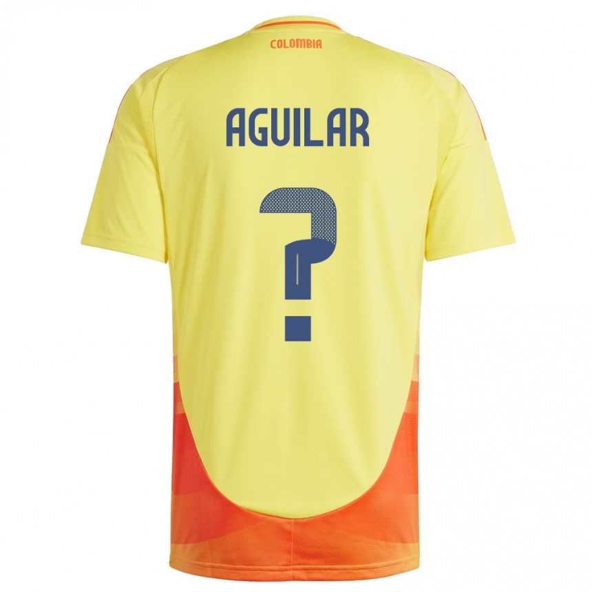 Kids Football Colombia Alejandro Aguilar #0 Yellow Home Jersey 24-26 T-Shirt Australia